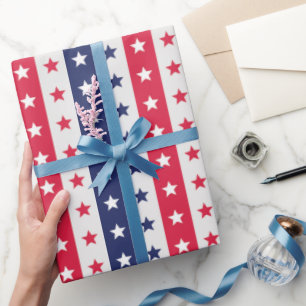 Patriotic USA flagga Stars och stripes American Presentpapper
