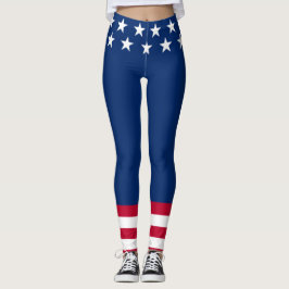 Patriotic USA flagga Stars & Rand American Leggings