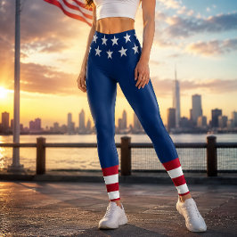 Patriotic USA flagga Stars & Rand American Leggings