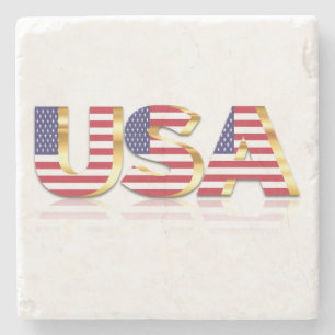 Patriotic USA flagga Stone Underlägg