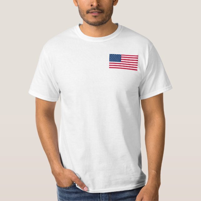 Patriotic USA flagga T-Shirt (Framsida)