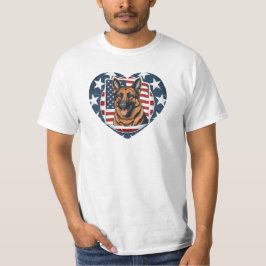 Patriotic USA German Shepherd T Shirt