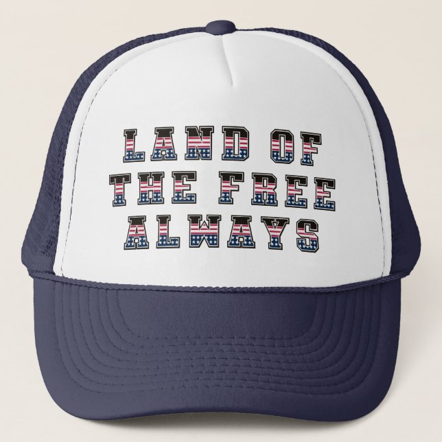 Patriotic USA Hat Freedom Land of the Free Keps (Framsida)