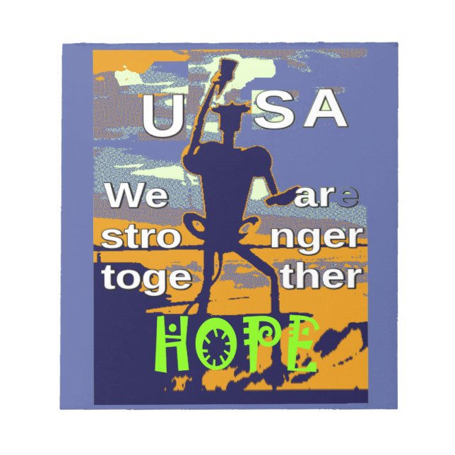 Patriotic USA Hope Graphic Anteckningsblock (Framsida)