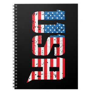 Patriotic USA i Red, White och Blue Anteckningsbok
