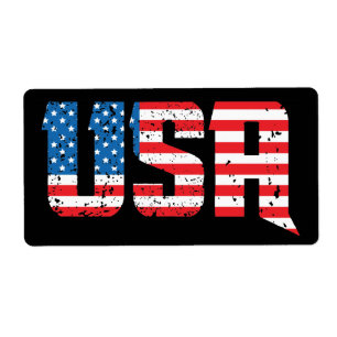 Patriotic USA i Red, White och Blue Fraktsedel