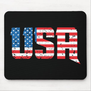 Patriotic USA i Red, White och Blue Musmatta
