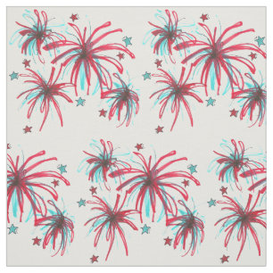 Patriotic USA juli 4:e Fireworks Burst Tyg