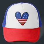 Patriotic USA Kärlek Heart Keps<br><div class="desc">Texas Patriotic State Kärlek USA Truckerkeps</div>