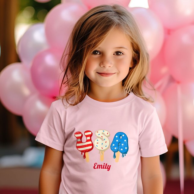 Patriotic USA Kärlek Popsicle T-Shirt (Skapare uppladdad)