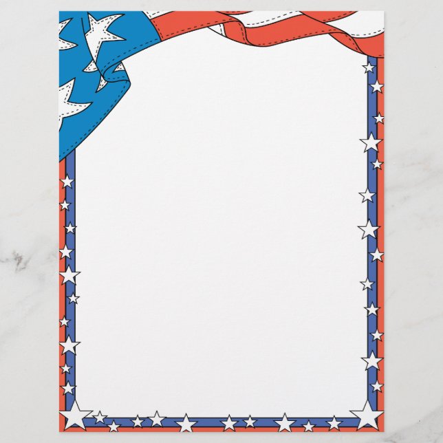 Patriotic USA Letterhead (Framsida)