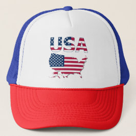 Patriotic USA Lettering, Karta, Flagga politiska s Keps