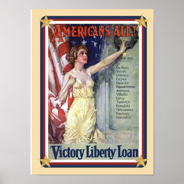 Patriotic USA - Liberty Loan Poster (Framsidan)