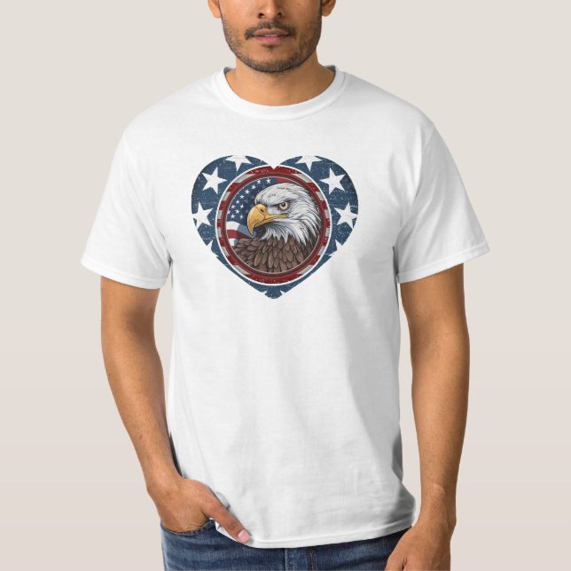 Patriotic USA Örn T Shirt (Framsida)