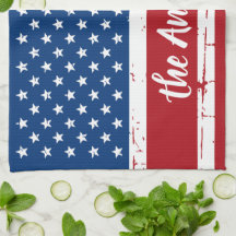 Patriotic USA Personlig Namn American Flagga