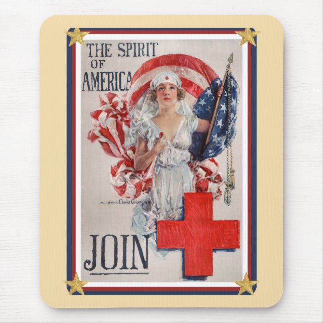 Patriotic USA - Red Kor Går med Musmatta (Framsidan)