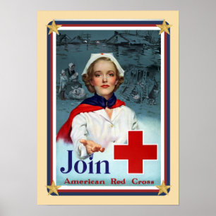 Patriotic USA - Red Kor Går med Poster