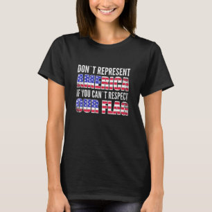 Patriotic USA respekterar vår amerikanska Flagga R T Shirt