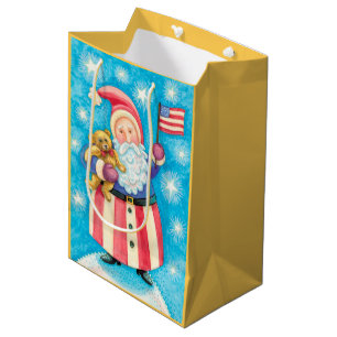 Patriotic USA Santa jul