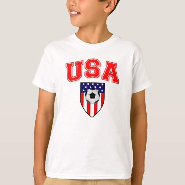 Patriotic USA Soccer T-shirt (Framsida)