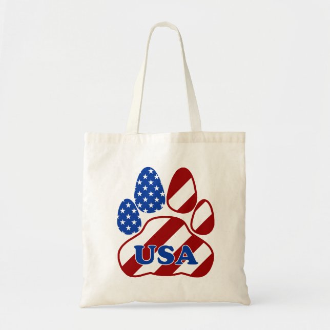Patriotic USA Tass Tote Bag Tygkasse (Framsidan)