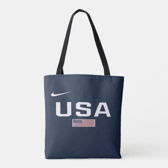 Patriotic USA Tote Bag – Double-Sided American Fla Tygkasse (Baksida)