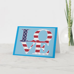 Patriotic Valentindagen Helgkort