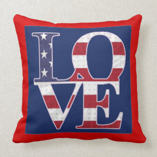 Patriotic Valentindagen Kudde