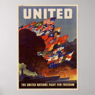 Patriotic Världskrig 2 Poster US Allies 2 LG