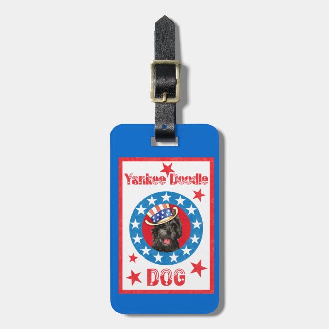 Patriotic Vatten Hund Bagagebricka (Vertikal Framsida)