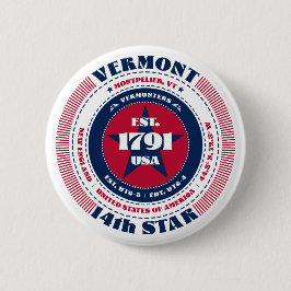 Patriotic Vermont Circle med statsinformation Knapp