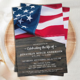 Patriotic Veteran Firande i Life Memorial Inbjudningar