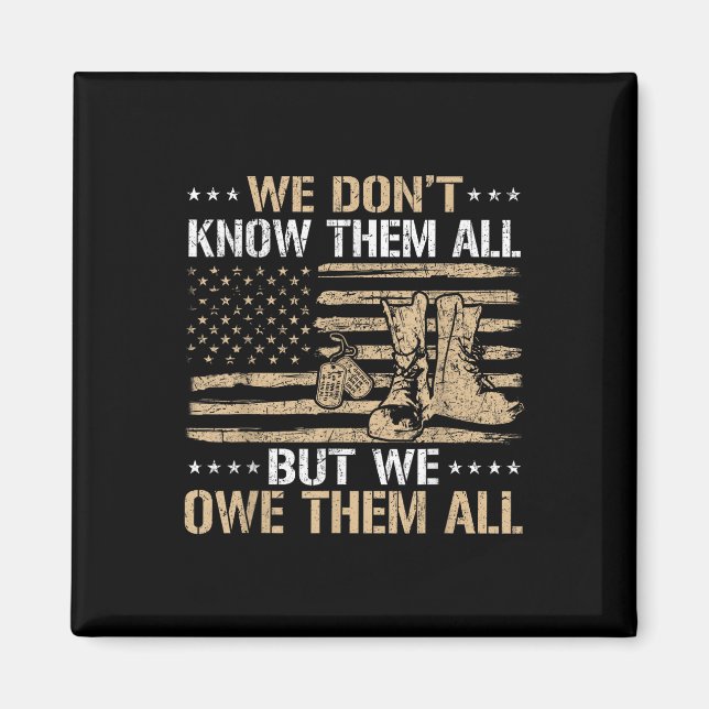 Patriotic Veteran US Flagga 4:e juli Veteraner Magnet (Framsidan)