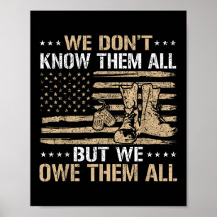 Patriotic Veteran US Flagga 4:e juli Veteraner Poster