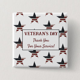 Patriotic Veterans dag American Flagga Star Knapp