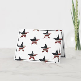 Patriotic Veterans dag American Flagga Star Kort