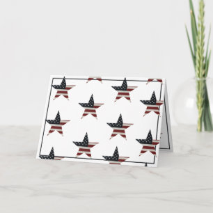 Patriotic Veterans dag American Flagga Star Kort