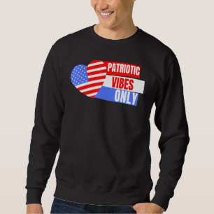 Patriotic Vibes Endast Manar Women Kids Småbarn Bo Lång Ärmad Tröja