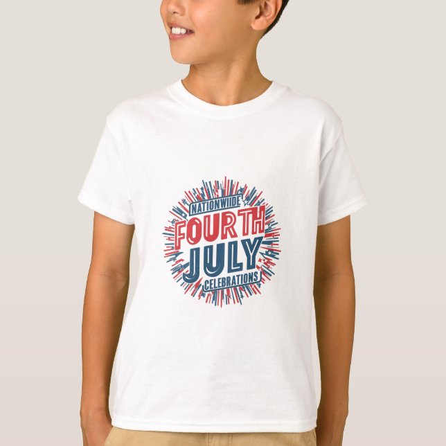Patriotic Vibes: Fjärde juli T Shirt (Framsida)