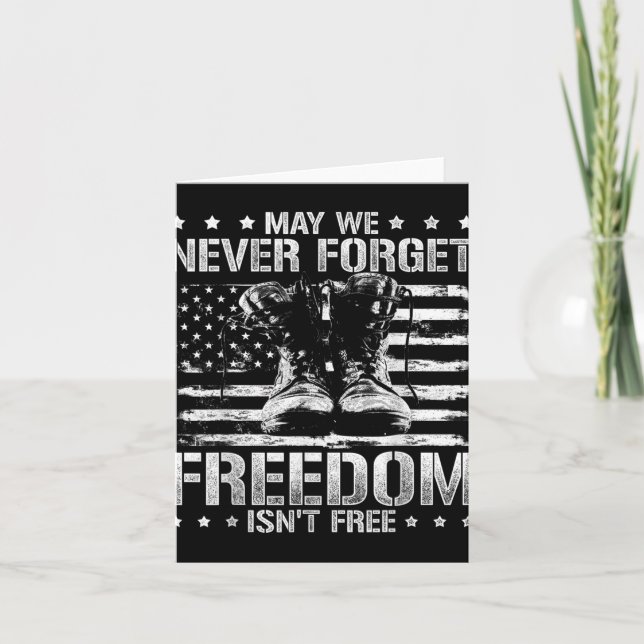 Patriotic Vietnam Veteran Liberty Gift Veterans Da Kort (Framsida)
