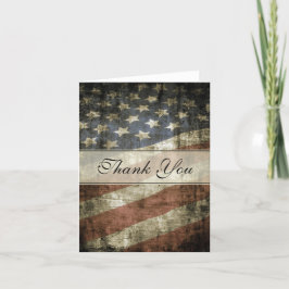 Patriotic Vintage American Flagga Tack Kort