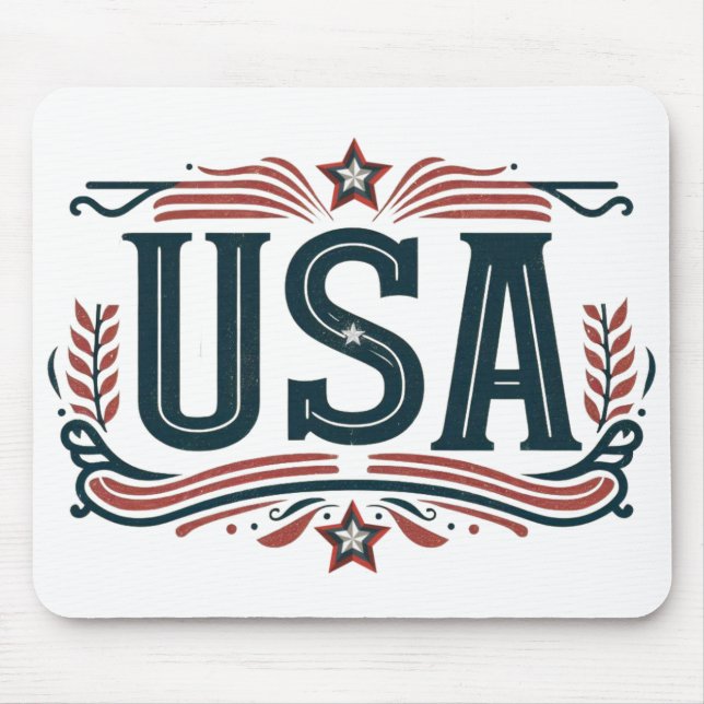 Patriotic, vintage USA Musmatta (Framsidan)