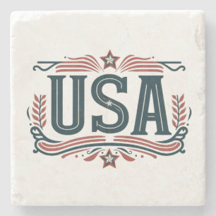Patriotic, vintage USA Stenunderlägg