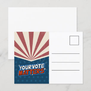 Patriotic Vote Kampanj Blank Vykort