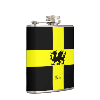 Patriotic Wales Dragon St Davids Hip-kolv Fickplunta