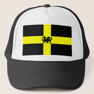 Patriotic Wales St Davids Day Dragon på Hat Truckerkeps