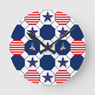 Patriotic Wall Clock Rund Klocka