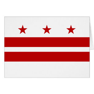 Patriotic Washington DC Statlig flagga Hälsningskort