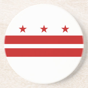 Patriotic Washington DC Statlig flagga Underlägg