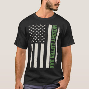 Patriotic Weightlift Workout BodyBuilder Wight T Shirt